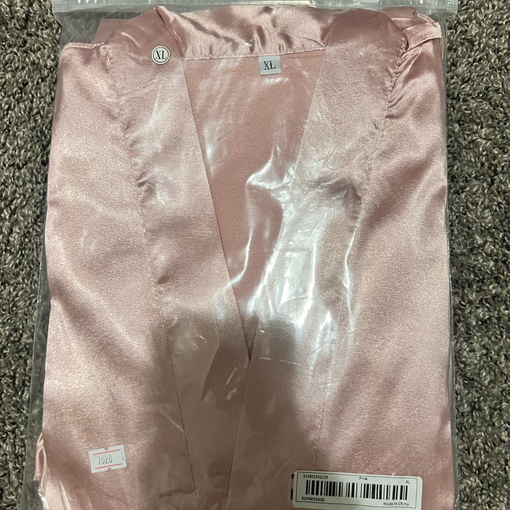 Pink Satin Robe